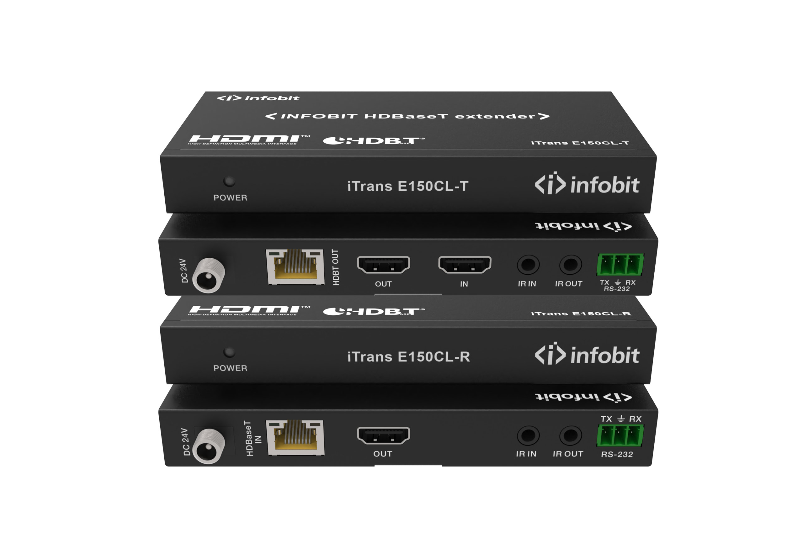 Приемо-передатчик Infobit E150CL HDBaseT (Tx и Rx), HDMI 10,2 Гбит / 150 м для 1080p